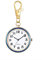 JewelryWe Karabiner Taschenuhr mit Gravur Quarz Analog Uhr Strass Quarzuhr mit Schlüsselanhänger für Ärzte Krankenschwestern Sanitäter Köche Gold Blau