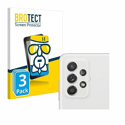brotect Glass Film compatible with Samsung Galaxy A52s 5G | (ONLY Camera Lens) 3 Pack Clear Screen Protection Made in Germany Glass-Film 9H Protection Scratch Resistant High Clarity