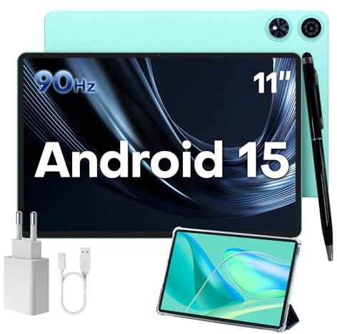 TECLAST P50AI Tablet 11 Pulgadas Tablet Android 15 con AI Gestos, Octa-Core 2.0GHz, HDMI-Type C+Modo PC, 16GB+128GB(4TB TF), 7000mAh/WiFi 6 + BT5.4/Funda + Lápiz/5MP+13MP/Estudiantes/Oficina/2025