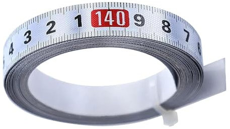 1 to 3M Self Adhesive Measuring Tape Stainless Steel Miter Tape Measure for T-Track, Router, Table Saw, Mitre Saws, T-Rails, Band Saws, Woodworking Tools, Sewing Machines - Middle (3 Meter))