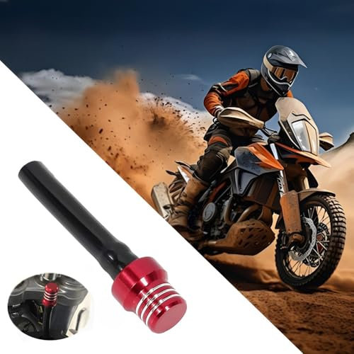 Norhogo Gas Tankdeckel Entlüftungsschlauch Rohr, für Kraftstoff Entlüftungsschlauch Motocross Entlüftungsrohr Entlüftungsventil Universal für Tank, Motorrad, Dirt Bke, Offroad Rot