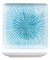 H&H Neptune - Plato cuadrado de porcelana, 19 cm, diseño moderno y elegante, azul ahumado