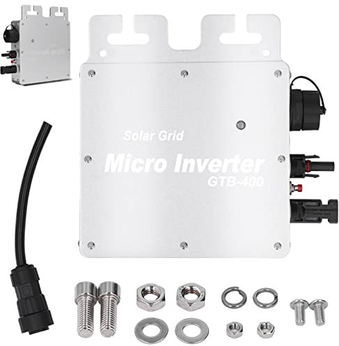Wechselrichter 400W,plplaaoo Grid Tie Inverter, MPPT Wechselrichter Solar, 230V Mit WiFi App Steuerung,Wasserdichter Automatischer Identifikations Micro Inverter Solar Grid Tie, 180-260V Ac