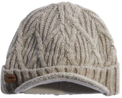 Coal Yukon Wintermütze mit Zopfmuster und Krempe aus Wolle, natur, Einheitsgr��e