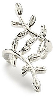 Yowablo Damen Auf Knorpel Manschette Clip Ohrstecker Kristall Silber Blatt Wrap Ohrring Punk Ohrringe Bier Ohrringe