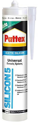 25PZ SILICONE ACETICO UNIVERSALE RAL 9010 bianco ml 280 codice 900766