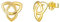 9ct gold Celtic trinity knot stud earrings