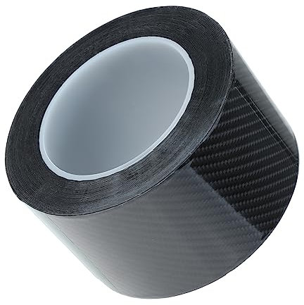 Aupoko Car Door Sill Protectors - 7CM*10M Carbon Fiber Wrap Film, Anti Scratch Guard, Universal Fit