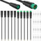 Xiatiaosann 5 Pairs Waterproof Julet 5 Pin Connector Ebike Extension Cable - 20cm Female & Male Plug Wire for Electric Bicycle Light, Throttle, Ebrake, DIY Bike Projects, with 20 Pcs Heat Shrink Tube