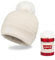 Levi's Damen Bündchen und Bommel Beanie-Mütze, Cream, Einheitsgröße
