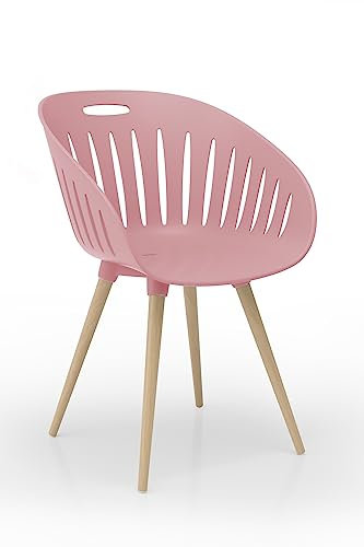 Topstar T2023 OUTDOOR (2er-Set) Buche - Eiche gebeizt / Schale rose