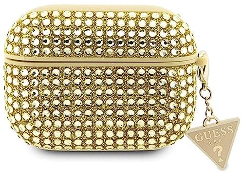 Guess GUAP2HDGTPD Hülle für AirPods Pro 2 golden Rhinestone Triangle Charm