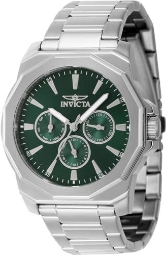 Invicta Speedway 46844 Herren Uhr - Wasserdicht - Analog - Quarzuhrwerk - Edelstahl mit grünen zifferblat - 42mm