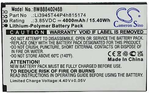 vhbw batteria compatibile con ZTE HyperMobile MU5001 5G hotspot modem router portatile (4000mAh, 3,85V, Li-Poly)