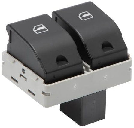 Konuooer Botón eléctrico de ventana para Ibiza 6L, interruptor de elevalunas botonera eléctrico ventana 6Q0959858, mando de control de elevalunas para Polo 9N Ibiza Córdoba