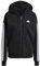 adidas Damen Essentials 3-Stripes Full-Zip Fleece Hoodie, Black, M