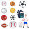 18 Stück Patches zum Aufnähen, Aufnäher Kinder Erwachsene zum Aufbügeln, Ball Patches Sticker zum Aufnähen, Geeignet für DIY-Näharbeiten, Hosen, T-Shirts, Jeans Flicken, Jacken, Rucksäcke, Hüte