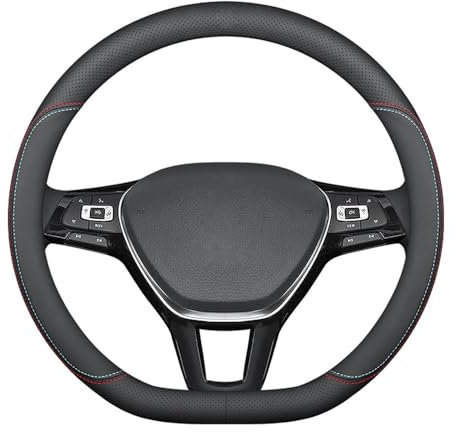 Lenkradbezug Auto für VW UP! 5-Türer AA I 2012-2024,Mikrofaser Leder Lenkradhülle 37-38cm/15'' Lenkradhülle für Sommer & Winter Anti Rutsch Lenkradabdeckung Lenkradschoner