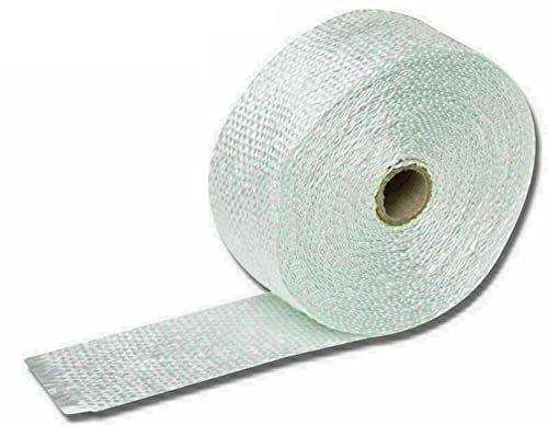 WANGZEYU Hitzeschutzband 5M Universal Auto Motorrad Schild Auspuff Bandage Thermische Wrap Isolierung Baumwollband Wärmedämmung Tuch Zubehör Auspuff Dichtband (Color : White)