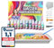 KIYARI Wasser-Marmorierfarben-Set – 12 intensive Farben + 10 A4-Blätter – Bastelset Für Jungs & Mädchen ab 6 Jahren – Malen auf Wasser & Kunstwerke schaffen – Geschenk für Kinder & Erwachsene