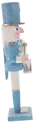 Cabilock Nutcracker Christmas Bedding Christmas Decorations Blue and Pink Glitter Nutcracker Figure Xmas Decor Holiday Ornament