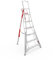 Henchman Aluminium Fully Adjustable PRO Tripod Ladder - 3 Adjustable Legs, For Professional Gardeners, 150kg Weight Limit, Lightweight, Durable (8ft / 2.4m)