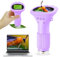 Ashfly Microscopio per bambini con zoom 200x, fotocamera HD da 5,1 cm, kit di apprendimento STEM, strumento scientifico portatile, perfetto per bambine dai 3 ai 12 anni, viola