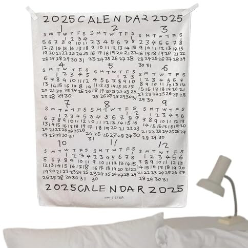 Wall Calendar Towels 2025, Towels Calendar Planner Wall Art, Full Year Annual Wall Calendar Poster for Home, Bedroom, and Living Room Decor, Stylish Decorative Calendar for Planning