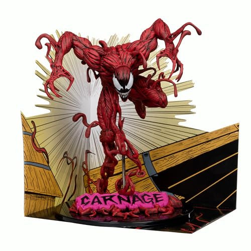 McFarlane Toys Marvel Carnage Sammelobjekt im Maßstab 1:10 mit Szene (The Amazing Spider-Man #362)