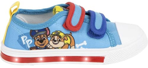 Freizeitschuhe mit LED The Paw Patrol, Blau, Unisex-Sneaker für Erwachsene, mehrfarbig, Größe M, blau, 28 EU
