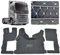 Auto Teppich für LKW Fahrerkabine Set kompatibel mit VOLVO FH4 FH5 FH Aero (Schwarz, beige Fäden)