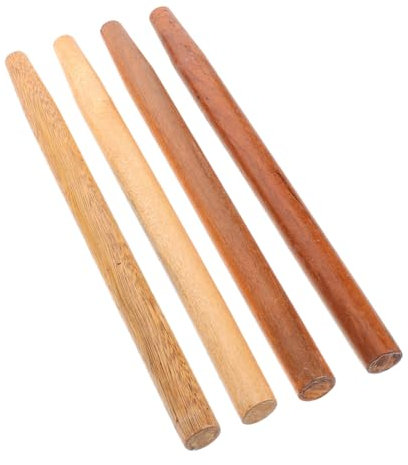 Yardwe 4pcs Hardwood Tool Handles Replacement Wooden Handles for Axes Hoes and Tools Versatile and Efficient for Gardening and Outdoor Use