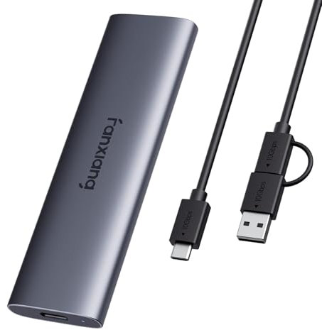 fanxiang SSD Externe 2To, Jusqu'à 1000Mo/s, SSD Portable Ultra-Fin USB 3.2 Gen2 Type-C,Disque Dur Externe pour iPhone 15/16、Desktops、Laptops、Xbox Series X/S、Windows-PS1008
