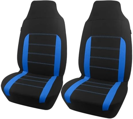 Punxdda Autschonbezüge Für Die Meisten Auto-SUVs Universelle Autositzbezüge Mit Hoher Rückenlehne Polyester-Sitzbezüge Für Den Sportlichen Autoinnenraum Autositzbezüge(Blau)