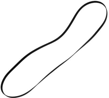 Gummi Gummiriemen Schwarz 49cm für Plattenspieler | Ersatzriemen für Schallplattenspieler und Aufnahmegeräte, Stabiler Lauf, Leicht zu Montieren, Schwarz