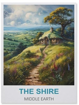 Shire Middle Earth，Puzzles für Erwachsene 1000 Teile, Klassische Puzzle Puzzle Schwierig für Erwachsene Teenager Freizeit Spaß Spiel Spielzeug （38x26cm）-IB9
