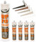 4 X Toffee WP70 Silicone Sealant Low Modulus Builders External Windows Doors Upvc Wood