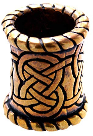 Kiss of Leather Bartperle Haarperle Bronze Keltenknoten