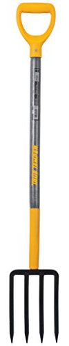 True Temper 2812200 4-zackige Spading Grabegabel mit 76,2 cm Hartholz D-Griff 76,2 cm