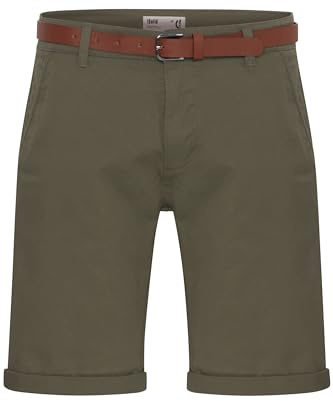 !Solid SDMontijo Chino Shorts Bermuda Kurze Hose mit Gürtel Stretch Eingriffstaschen Baumwollmischung Regular fit, Größe:3XL, Farbe:Dusty Oliv (3784)
