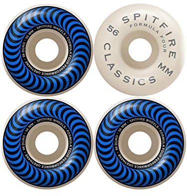 Spitfire Formula Four Classics 99 Skateboard, blau, 56 mm