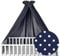 Sugarapple Himmel für Babybett - Gitterbett, Laufstall oder Laufgitter | 100% Baumwolle Öko Tex Standard | Aus Deutschland | Groß, quer verwendbar, 280x170 (BxH) cm | Dunkelblau mit weißen Punkten