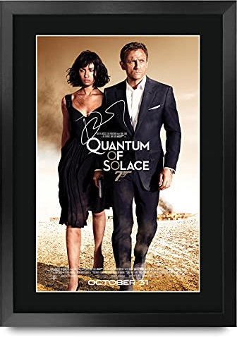 HWC Trading A3 FR James Bond - Ein Quantum Trost Movie Poster Daniel Craig Signed Geschenk GESTALTET A3 Printed Autogramm Film Geschenke drucken Fotobildanzeige
