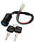 WOOSTAR 4 Broches L'interrupteur à Clé D'allumage Remplacement pour Chinois 50cc 70cc 90cc 110cc 125cc Scooter ATV Dirt Pocket Bike Go Kart