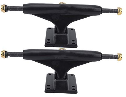 Keenso Skateboard Trucks, 2PCS Robuste Aluminium Skateboard Halterung Leichte Tensor Trucks Skateboards(Schwarz) Reiten