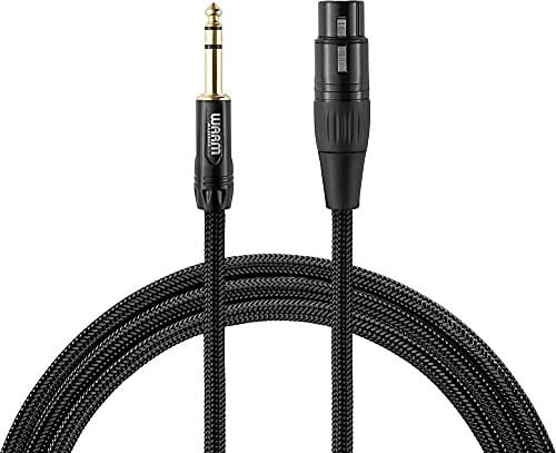 Warm Audio XLRf-TRSm-3 Premium Audio Cable (gold-plated connectors, four-conductor Starquad construction and double-reussian shielding for maximum audio quality and superior noise rejection).