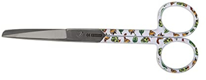 Gima - Gerade Schere für Krankenpfleger, spitze/stumpfe, aus rostfreiem Stahl, Raupe-Fantasie, seidenglänzend und pulverbeschichtet, Länge 14 cm, zum professionellen Gebrauch
