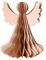 Broste Copenhagen Papieraufsteller Engel mit Silber Glitzer L Dusty pink 21 cm, 70080335