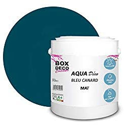 BOX DECO COULEURS Peinture murale acrylique aspect mat Aqua Déco - 2,5L, Bleu Canard