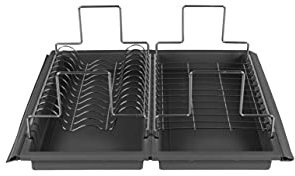 elletipi 1954 I500 P060 Wizard Porta stoviglie da Cassetto in Plastica e Acciaio Cromato per modulo60